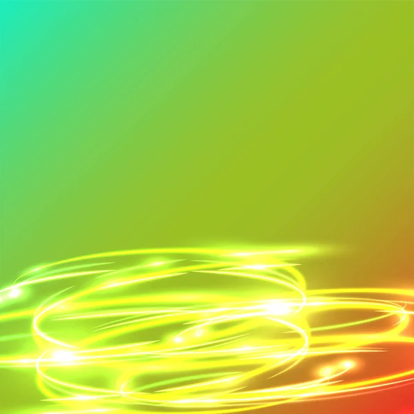 Neon wazige cirkels op een blauwe achtergrond, vector illustratie. — Stockvector