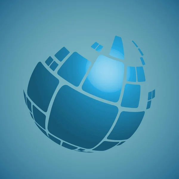 Ilustración del diseño del vector del globo 3D para publicidad — Vector de stock