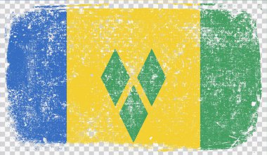 Grounge tarz bayrak, vektör çizim