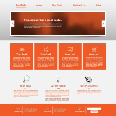 Modern Web sitesi şablonu için iş, vektör çizim