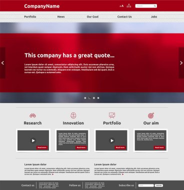 Modern Web sitesi şablonu için iş, vektör çizim