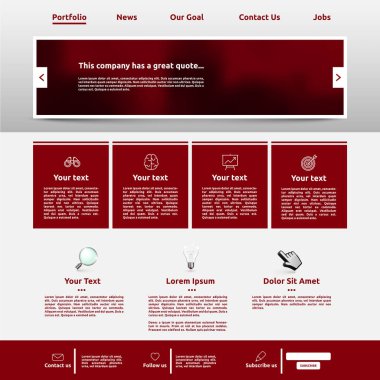 Modern Web sitesi şablonu için iş, vektör çizim