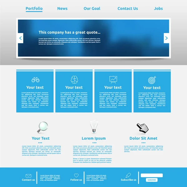 Modern Web sitesi şablonu için iş, vektör çizim
