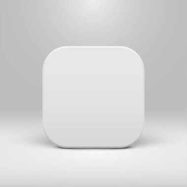 Beyaz Web siteleri veya ürünler için şablon, gerçekçi vektör illüstrasyon