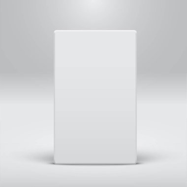 Beyaz Web siteleri veya ürünler için şablon, gerçekçi vektör illüstrasyon