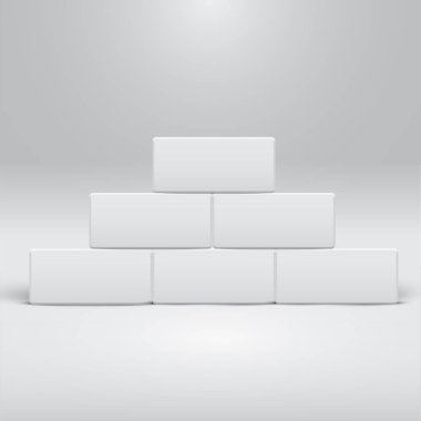 Beyaz Web siteleri veya ürünler için şablon, gerçekçi vektör illust