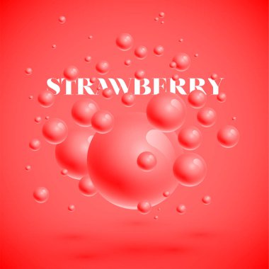 Renkli küreler yüzen, gerçekçi vektör illüstrasyon