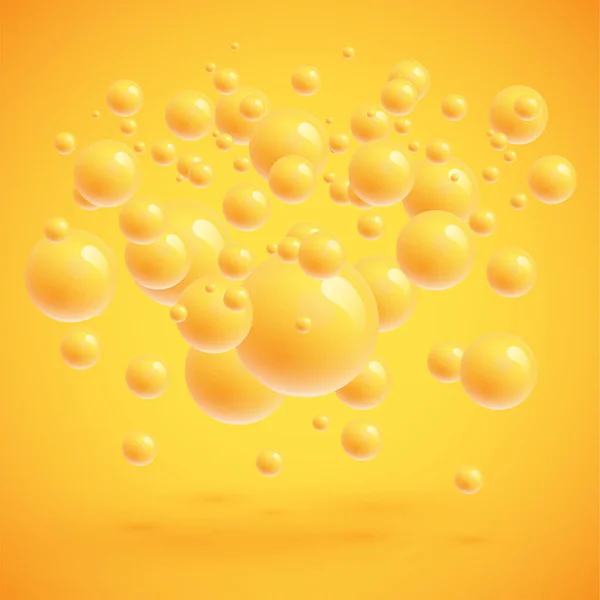 Kleurrijke bollen zwevende, realistische vector illustratie — Stockvector