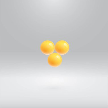 Renkli küreler yüzen, gerçekçi vektör illüstrasyon