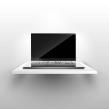 Raf gerçekçi dizüstü, vektör illüstrasyon