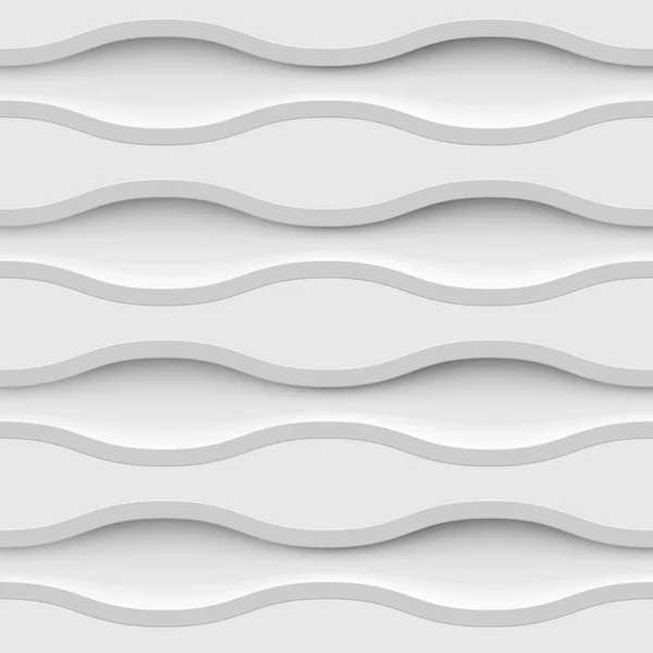Latar belakang putih abstrak dengan lipatan dan bayangan, ilusi vektor - Stok Vektor