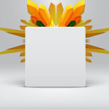 Sarı oklar arka plan, vektör ile beyaz soyut şablon