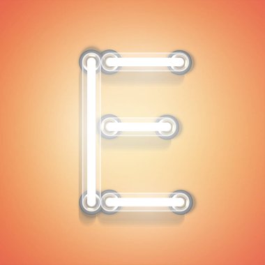 Bir dizi gerçekçi Neon, vektör illüstrasyon