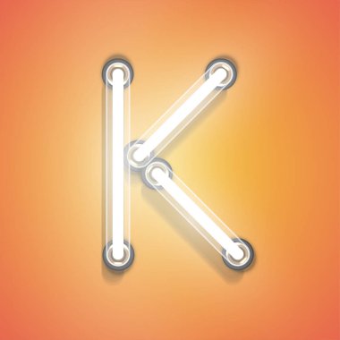 Bir dizi gerçekçi Neon, vektör illüstrasyon