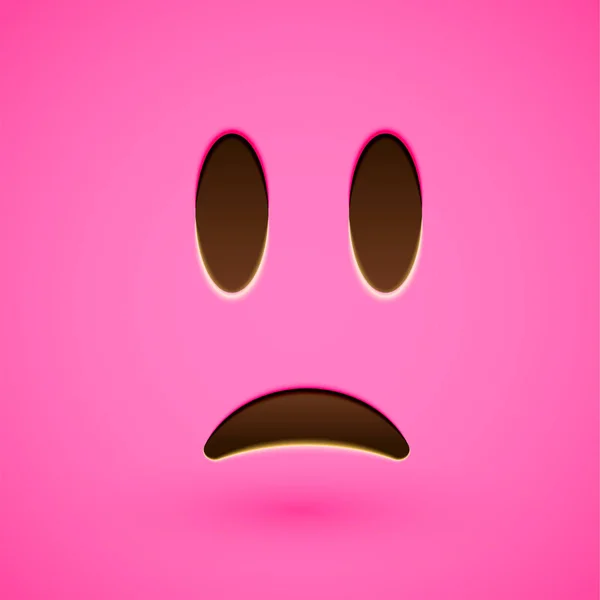 Pink reális hangulatjel smiley arc, vektor illusztráció — Stock Vector