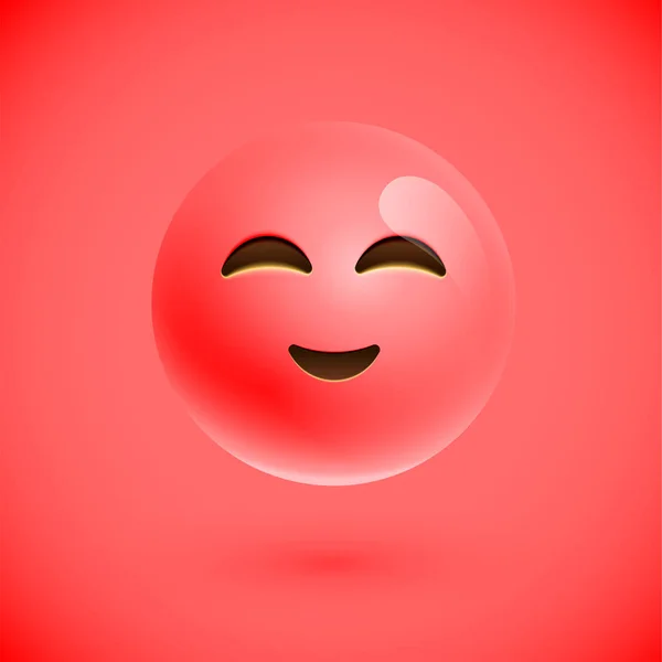 Emoticon realistico, illustrazione vettoriale — Vettoriale Stock