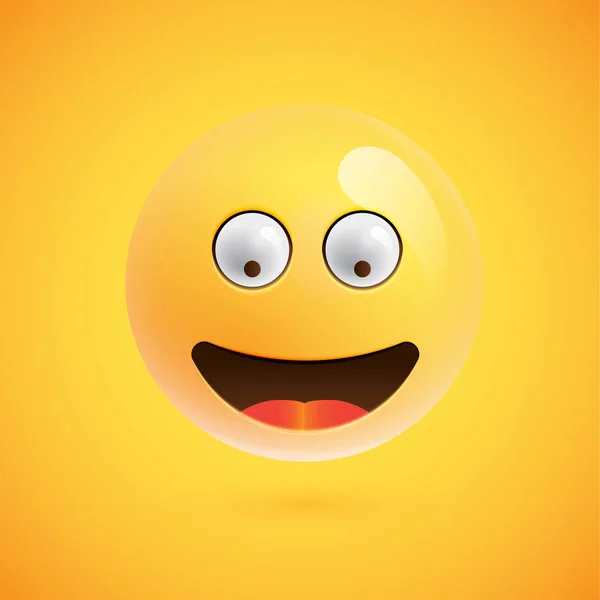 Emoticon realistico, illustrazione vettoriale — Vettoriale Stock