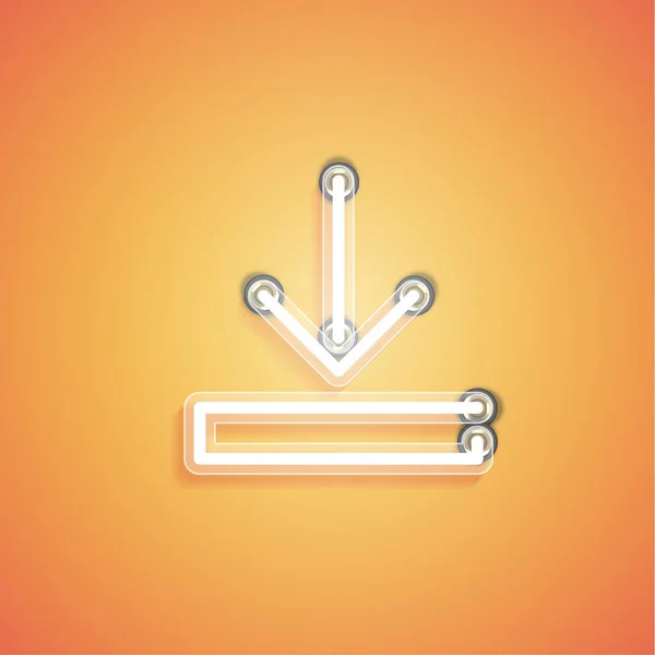 Świecąca realistyczna ikona Neon dla www, ilustracja wektorowa — Wektor stockowy