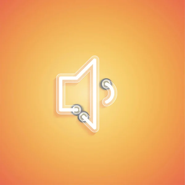 Świecąca realistyczna ikona Neon dla www, ilustracja wektorowa — Wektor stockowy