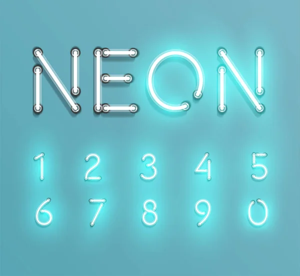 Realistische neon teken gezet, vector — Stockvector