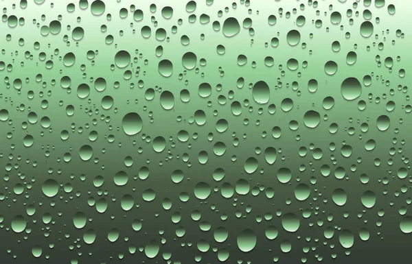 Реалистичные капли воды на обычном стекле, векторная иллюстрация — стоковый вектор