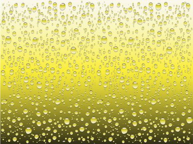 Düz cam gerçekçi su damlaları, vektör illüstrasyon