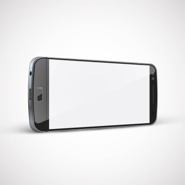 Gerçekçi, yüksek detaylı cep telefonu, vektör illüstrasyon