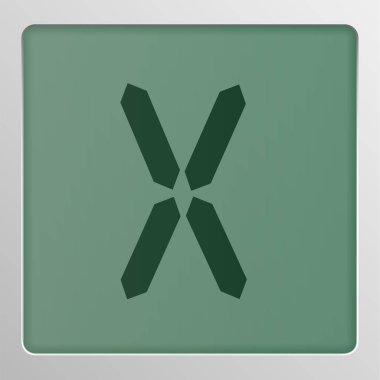 Bir ekranda dijital karakter seti yazı, vektör illüstrasyon