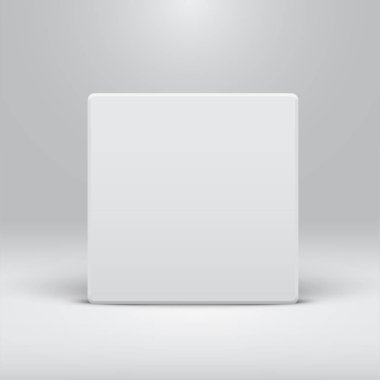 Beyaz Web siteleri veya ürünler için şablon, gerçekçi vektör illust