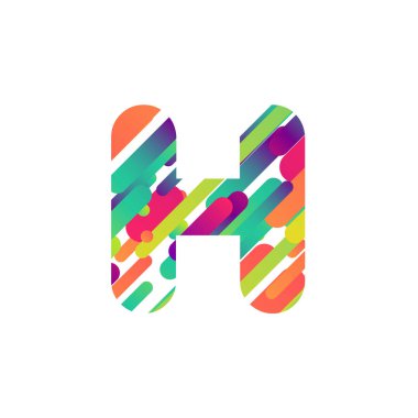 Renkli karakter bir yazı kümesi, illüstrasyon vektör