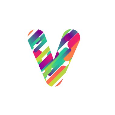 Renkli karakter bir yazı kümesi, illüstrasyon vektör