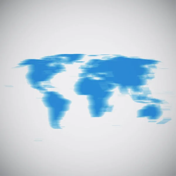 Παγκόσμιος Χάρτης με θόλωση κίνησης, απεικόνιση διανυσματικών φορέων — Διανυσματικό Αρχείο