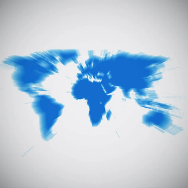 Světová mapa zaměřená na Afriku, vektorová ilustrace — Stockový vektor
