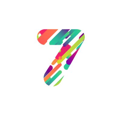 Renkli karakter bir yazı kümesi, illüstrasyon vektör