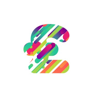 Renkli karakter bir yazı kümesi, illüstrasyon vektör