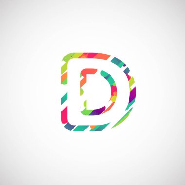 Renkli karakter bir yazı kümesi, illüstrasyon vektör