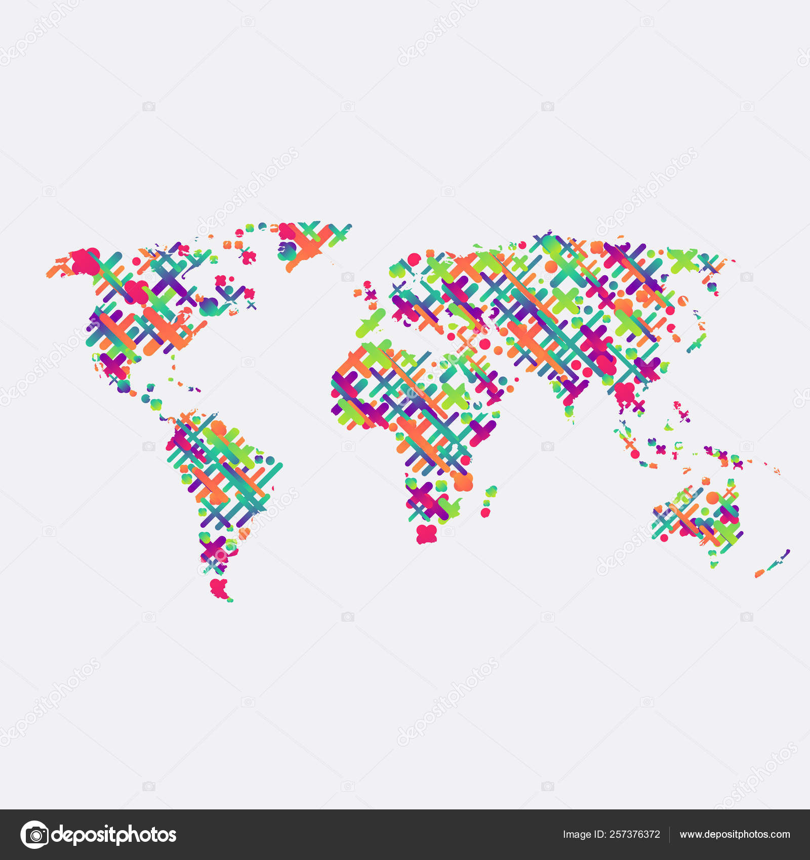 White world map made by balls, vector illustration Stock Vector Image