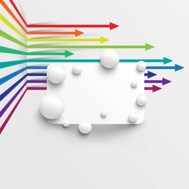 Oklar ile renkli ve temiz şablon, vektör illüstrasyon