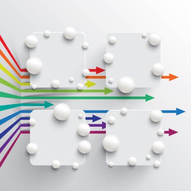 Oklar ile renkli ve temiz şablon, vektör illüstrasyon