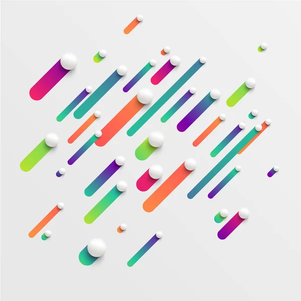 Kleurrijke abstracte achtergrond met ballen en lijnen voor ADVERTISIN — Stockvector