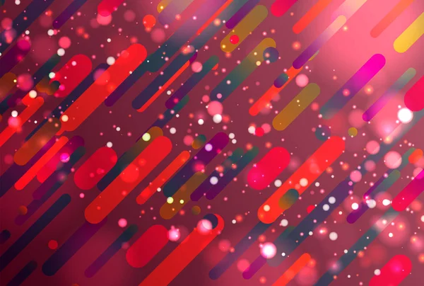Farbenfroher abstrakter Hintergrund mit Kugeln und Linien für Werbung — Stockvektor