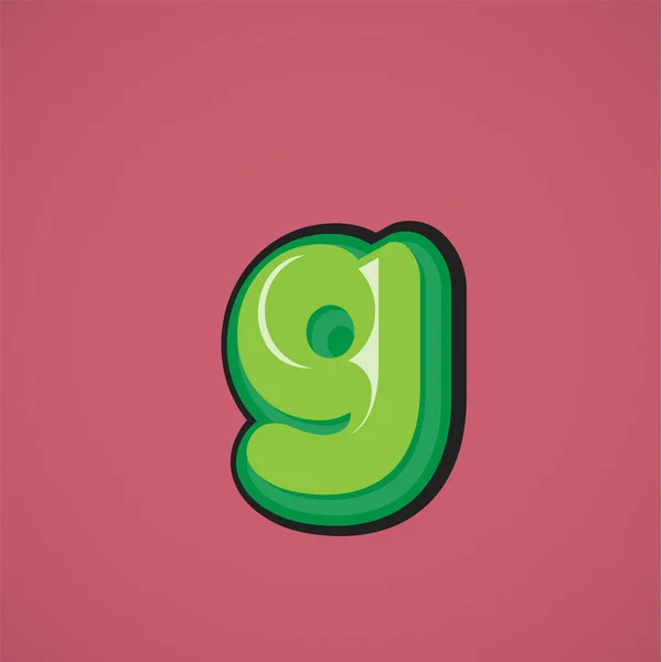 Зеленый комический персонаж из сериала, векторная иллюстрация — стоковый вектор