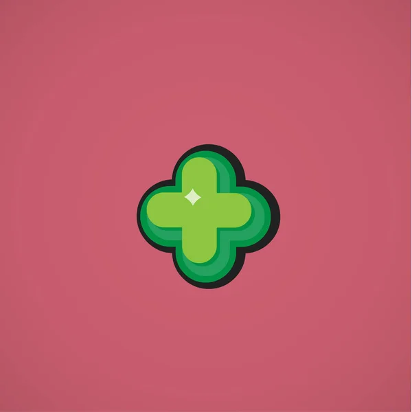 Caractère comique vert d'un jeu de polices, illustration vectorielle — Image vectorielle