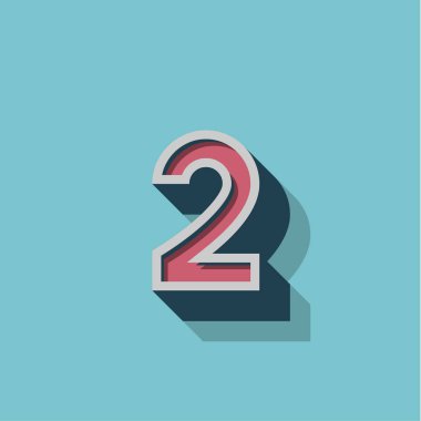 Bir fontset, vektör çizimretro 3d karakter