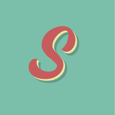 Font kümesinden retro karakter, vektör çizimi