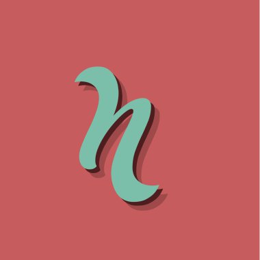 Font kümesinden retro karakter, vektör çizimi