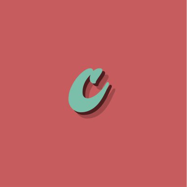 Font kümesinden retro karakter, vektör çizimi