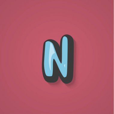 Bir Fontset, vektör Illustration çizgi karakter