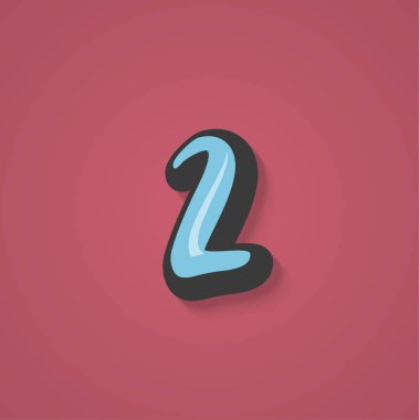 Bir Fontset, vektör Illustration çizgi karakter