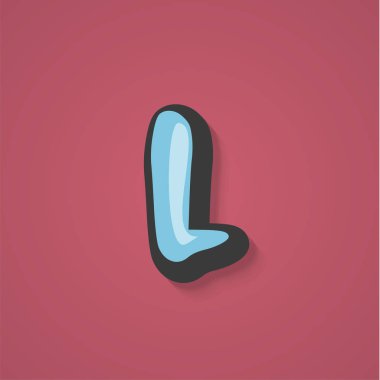 Bir Fontset, vektör Illustration çizgi karakter